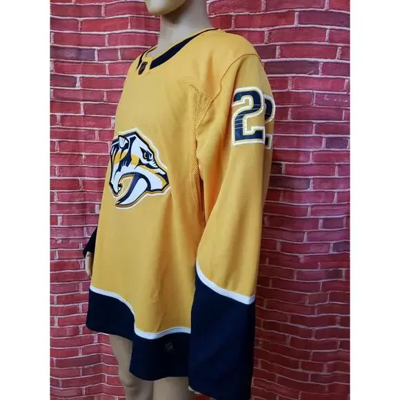 Adidas Shirt Nashville Men's predators Kevin FIALA 22 Mens US 48 YELLOW SHIRT #C